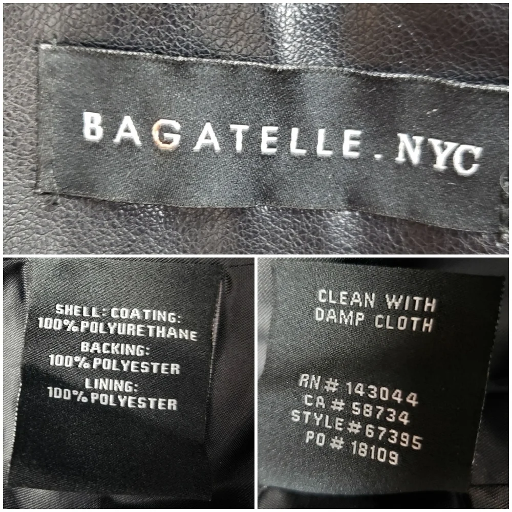 Bagatelle Faux Leather Fringe Mini Skirt Small - Picture 8 of 8